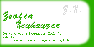 zsofia neuhauzer business card